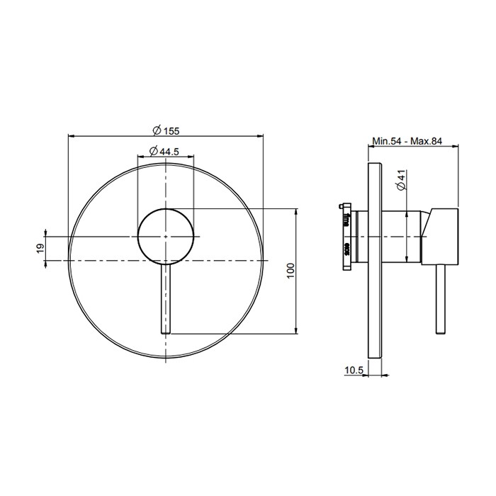 Fima Carlo Frattini смеситель для душа, встраиваемый, без внутр. части, spillo up, хром арт. f3039x1cr