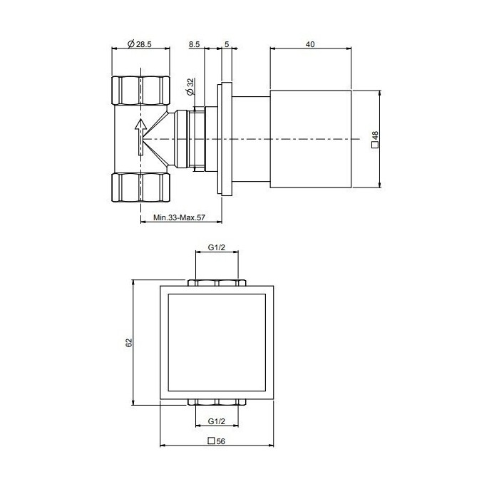 Fima Carlo Frattini запорный клапан, fit, черный арт. f3523/1bs f2220
