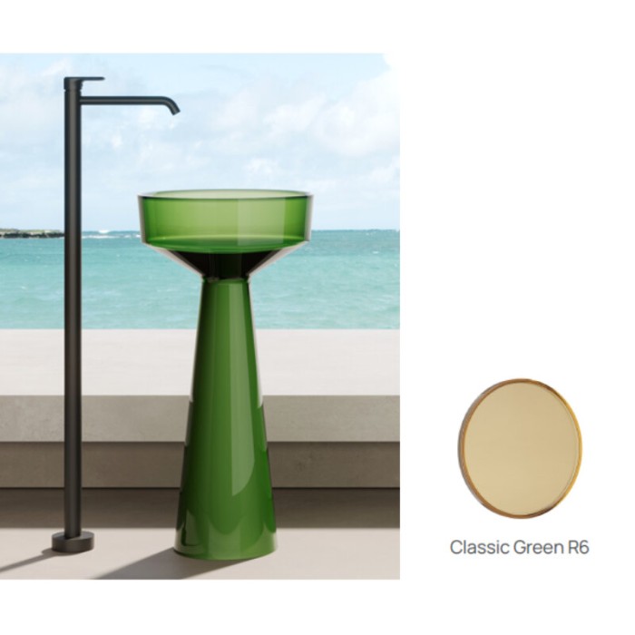 Раковина напольная d425хh850 мм, Dea Pedestal Basin, classic green арт. DD2018 425 R6