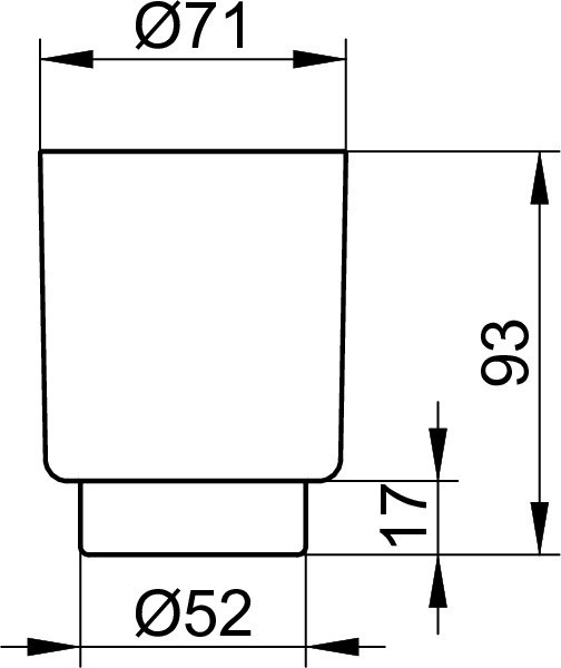 Keuco стакан акриловый для зубных щёток без держателя, city.2, прозрачный арт. 00850 000100