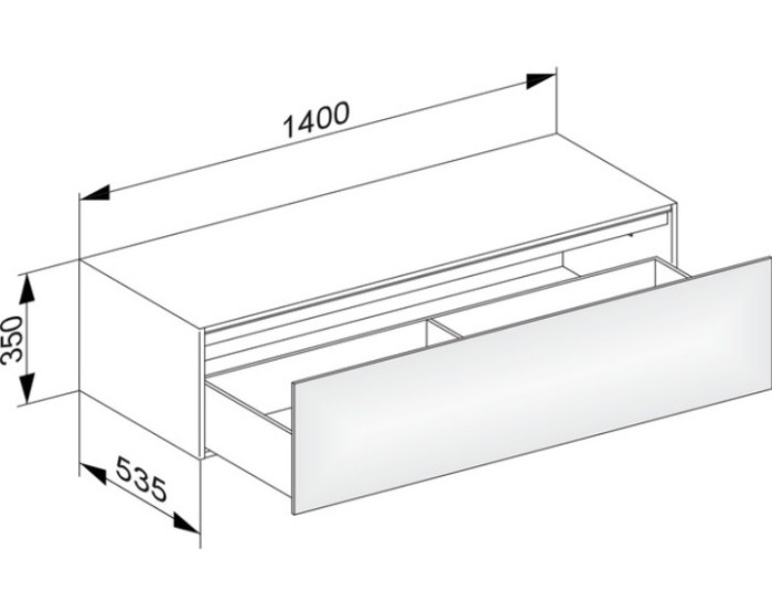 Keuco боковая тумба с одним выдвижным фронтом, edition 11, антрацит арт. 31326 110000