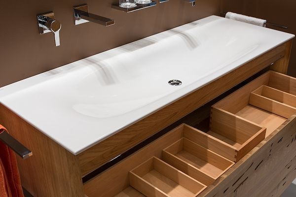 Keuco раковина встраиваемая без отверстия под смеситель, edition lignatur, белый арт. 33360 311400