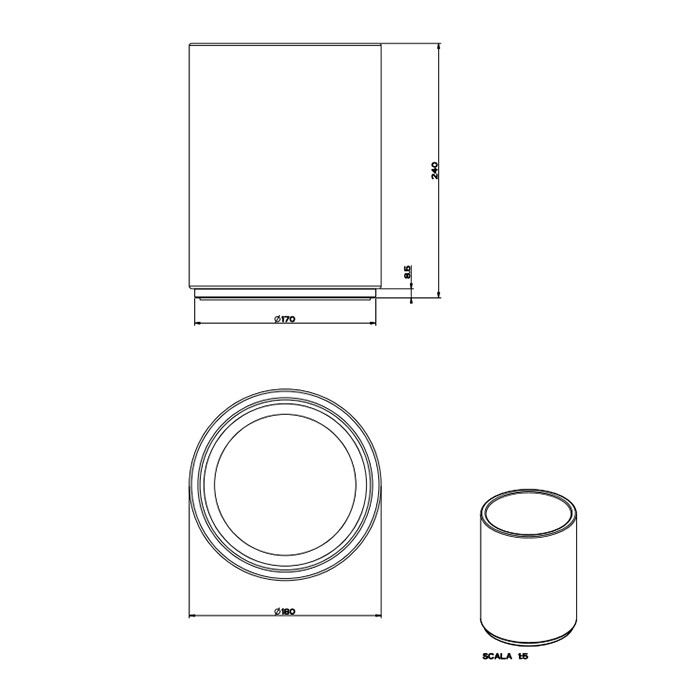 Gessi Корзина для мусора цвет: белая/Black XL, Tondo, 45590#299 цвет: белая/black xl