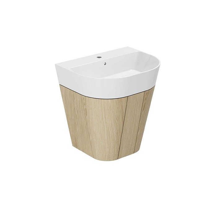 Azzurra тумба подвесная 60х47х64.5см, с 2 дверцами, с раковиной, Azzurra, MBF 65S N FMLP06550T0MBI*1 SIF/MB цвет: olmo naturale