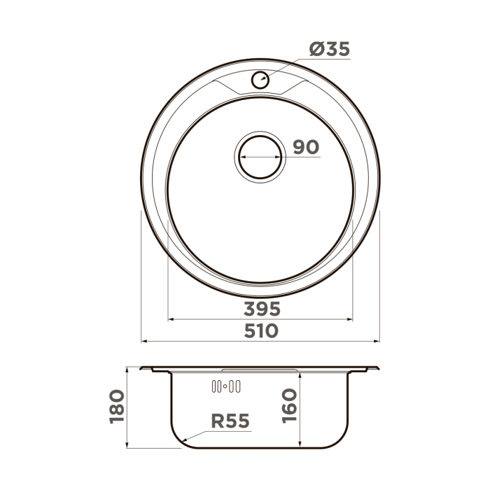 Omoikiri кухонная мойка Asida 51, нержавеющая сталь арт. 4993785