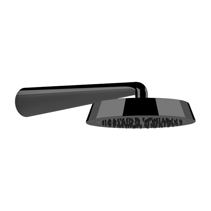 Gessi Верхний душ d24см., настенный, Cono, 45151#707 цвет: black metal brushed pvd