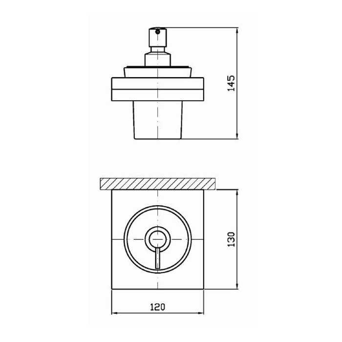 Zucchetti дозатор для мыла, подвесной, nude, черный/матовое стекло арт. zad715.c50