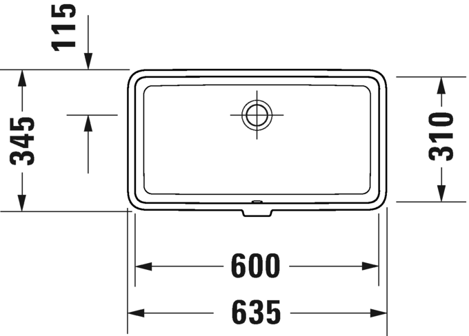 Duravit раковина встраиваемая снизу air 60х31см, vero air, 0384600000 цвет: белый