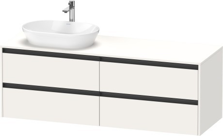 Duravit тумба подвесная под раковину слева 550 мм х 1600 мм х 568 мм, ketho.2, k24899l84840000 цвет: белый суперматовый