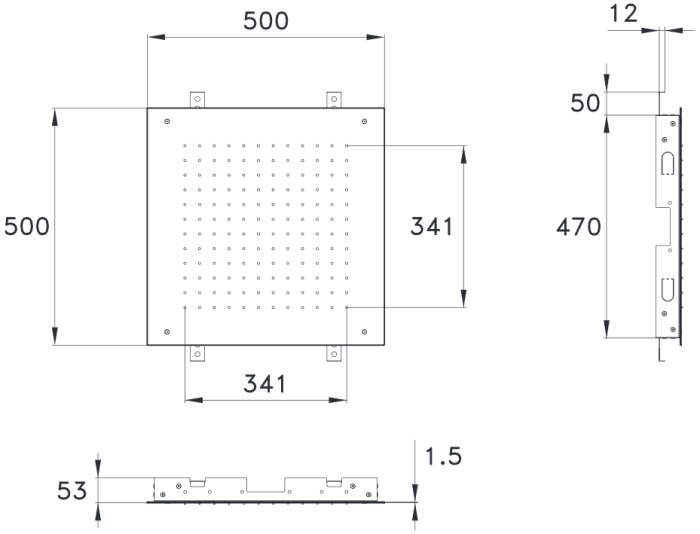 Stella верхний душ, wellness q500r, черный арт. di11201ne00