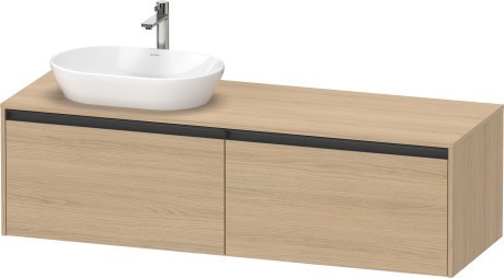Duravit тумба подвесная под раковину слева 550 мм х 1600 мм х 459 мм, ketho.2, k24889l30300000 цвет: натуральный дуб