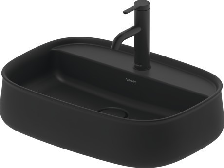 Duravit раковина накладная 390 мм х 550 мм, без перелива, zencha, 2374551371 цвет: антрацит матовый