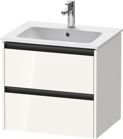 Duravit тумба подвесная под раковину 480 мм х 610 мм х 550 мм, ketho.2, k25262022220000 цвет: белый глянцевый