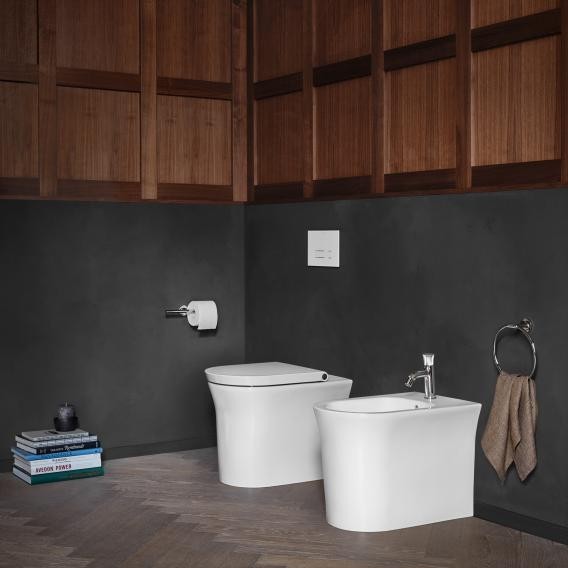 Duravit унитаз напольный приставной 370 мм х 580 мм, с вертикальным смывом, white tulip, 2001090000 цвет: белый