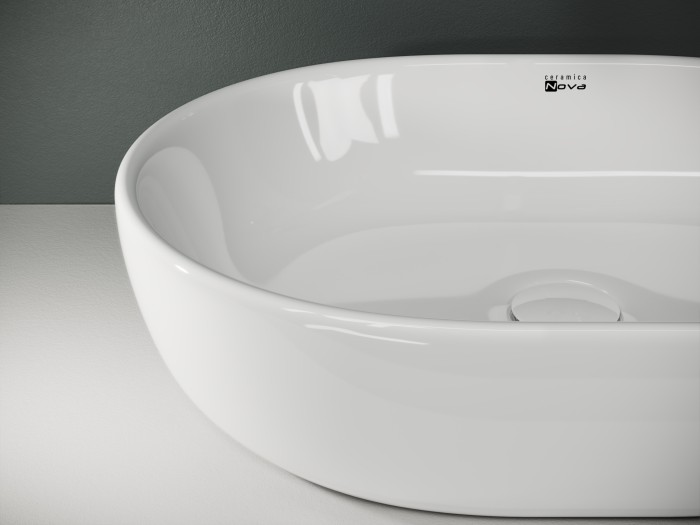 Ceramicanova раковина накладная element2, cn1611 цвет: белый