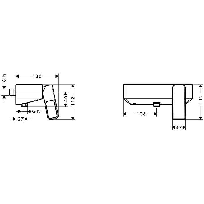 AXOR смеситель для душа, Urquiola, золото арт. 11620250