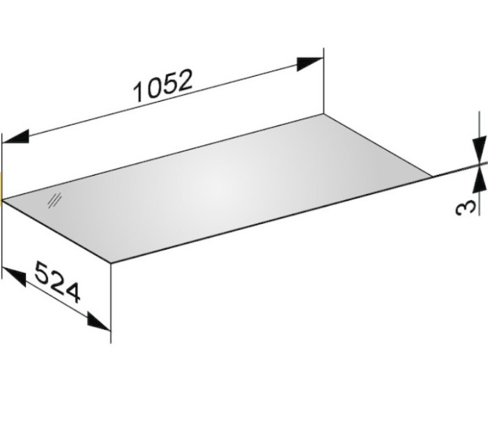 Keuco декоративная верхняя крышка из кристаллина для боковой тумбы, edition 11, арт. 31324 309000