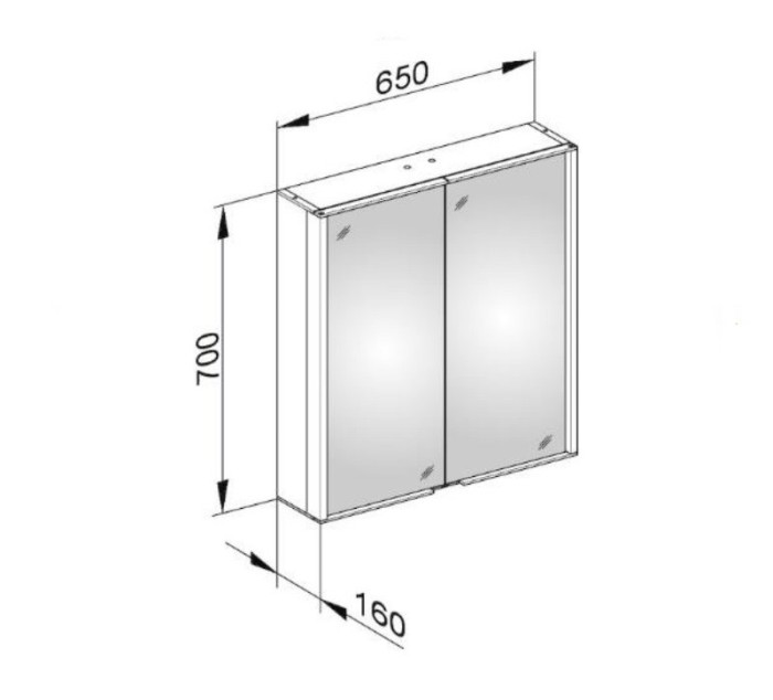 Keuco зеркальный шкаф с подсветкой настенный монтаж, royal match, серебристый арт. 12801 171301