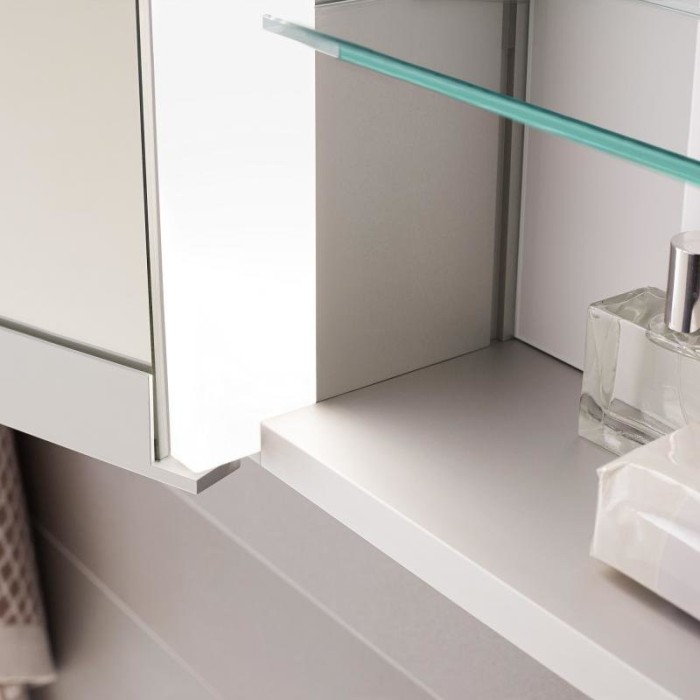 Keuco зеркальный шкаф с подсветкой настенный монтаж, royal match, серебристый арт. 12801 171301