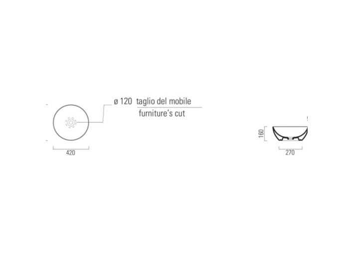 GSI Раковина накладная 42х42х16 см, agave matte, санфаянс, Color-elements - 885104