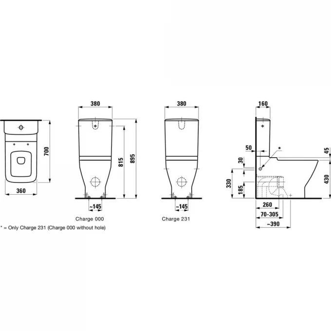 LAUFEN унитаз напольный (без бачка), PALACE - 8.2470.6.000.231.1