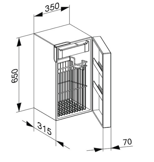Keuco шкаф нижний, edition 300, белый альпийский арт. 30332 212102