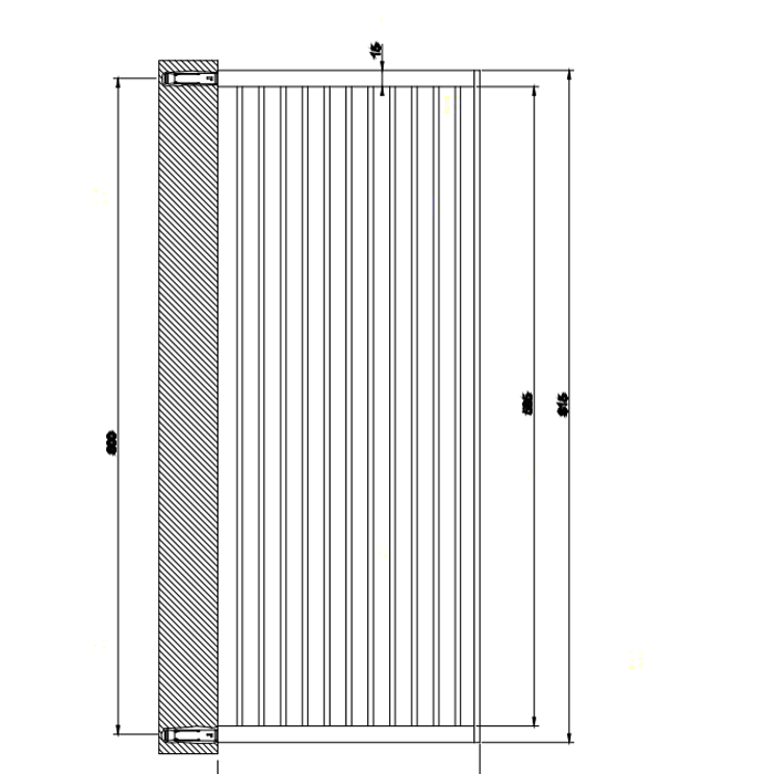 Gessi Полочка 60см широкая, подвесная, Rettangolo, 20950#031 цвет: хром