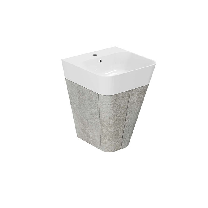 Azzurra тумба подвесная 44х47х65см, с 1 ящиком, с раковиной, Azzurra, MBB 50 S C BULP05050T0MBI*1 SIF/MB цвет: cement