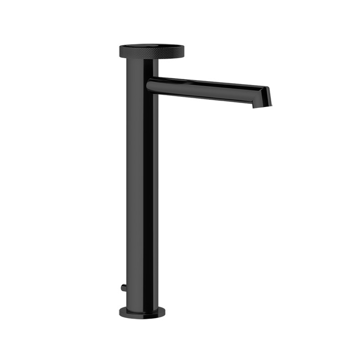 Gessi Смеситель для раковины, на 1 отв., высокий с длинным изливом, с донным клапаном, Anello, 63305#299 цвет: black xl
