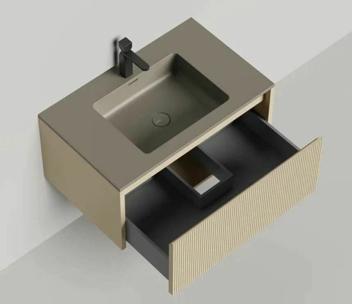 Salini подвесная тумба 800, domino, 27d108in цвет: бежевый