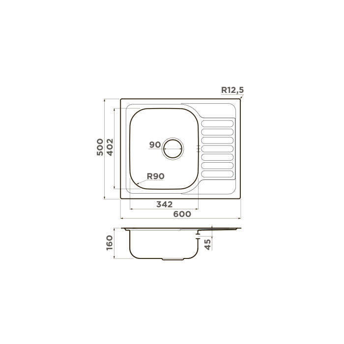 Omoikiri кухонная мойка Kashiogawa 60, нержавеющая сталь арт. 4993274