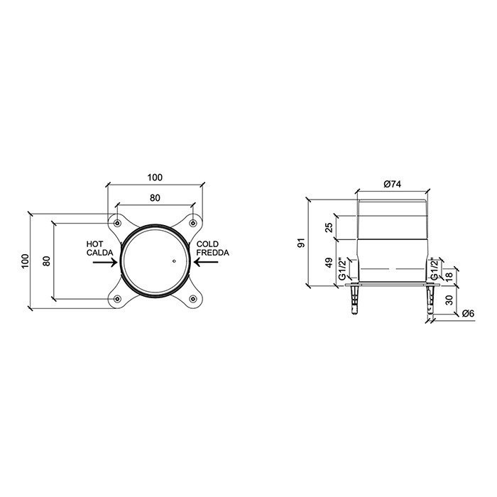 Внутренняя часть напольного смесителя для ванны, Almar Mixers, арт. E134009