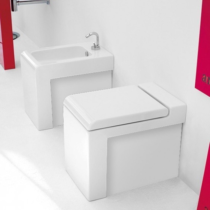 ArtCeram биде (напольное), lfb004 01 00 la fontana цвет: белый глянцевый