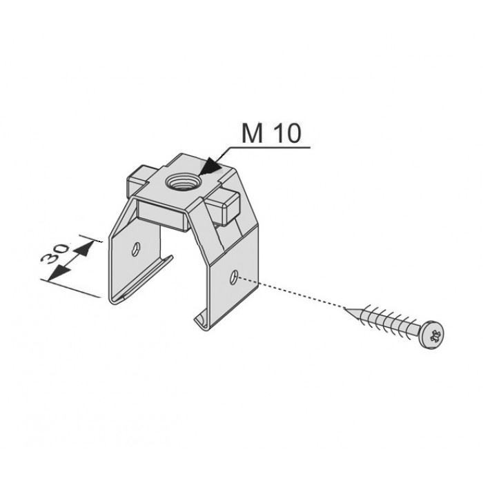 TECE установочный элемент с резьбой м10, - 9040001