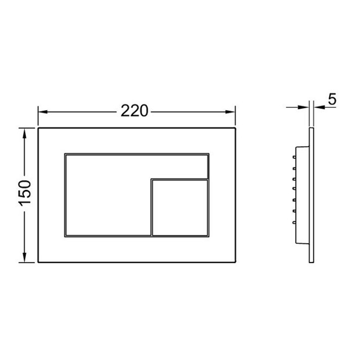 TECE панель смыва для унитаза, grigio efeso/каменно-серый, velvet - 9240734