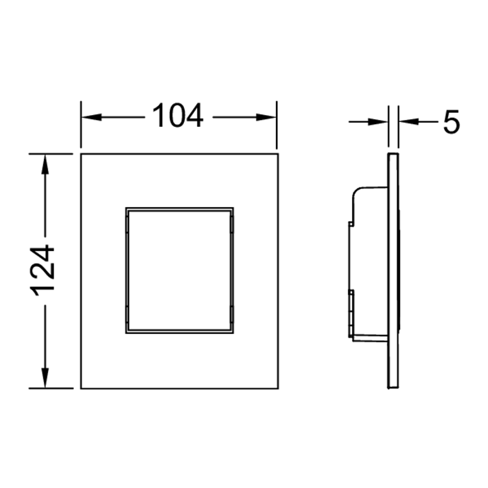 TECE панель смыва для писсуара, в комплекте с картриджем, белый глянцевый, solid - 9242432