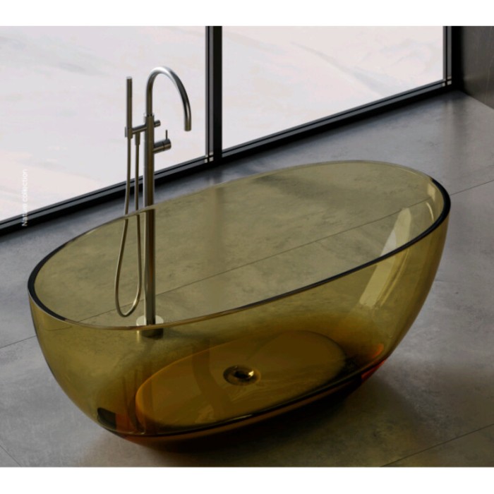 Ванна отдельностоящая 165x80xh58 см, полиэфирная смола, DEA Design Nature, brown copper арт. DD8628 1650 R9