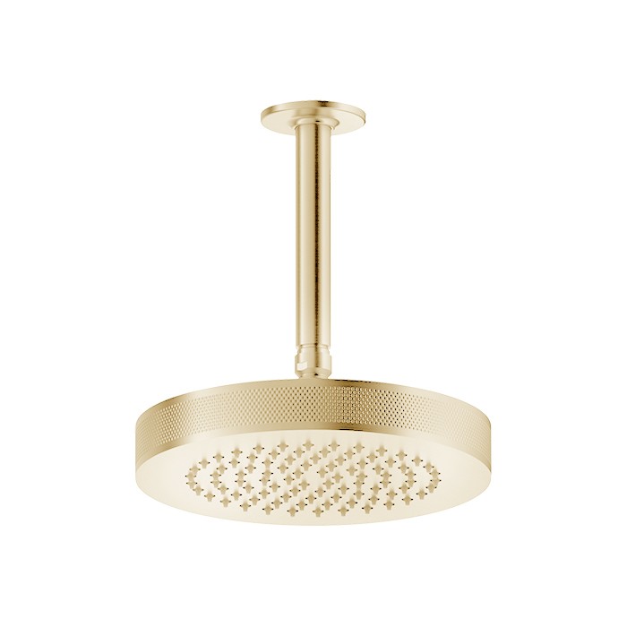 Gessi Верхний душ, 1/2", d20см, с защитой от налёта, потолочный, Inciso, 58186#246 цвет: золото