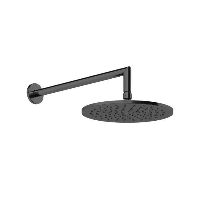 Gessi Верхний душ d250 мм., с настенным держателем 348 мм., 63348#707 цвет: black metal brushed pvd