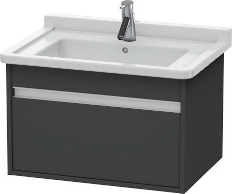 Duravit тумба подвесная под раковину с одним выдвижным ящиком, ketho, 6663 49 цвет: графит матовый