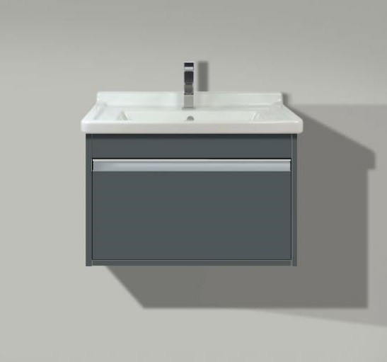 Duravit тумба подвесная под раковину с одним выдвижным ящиком, ketho, 6663 49 цвет: графит матовый