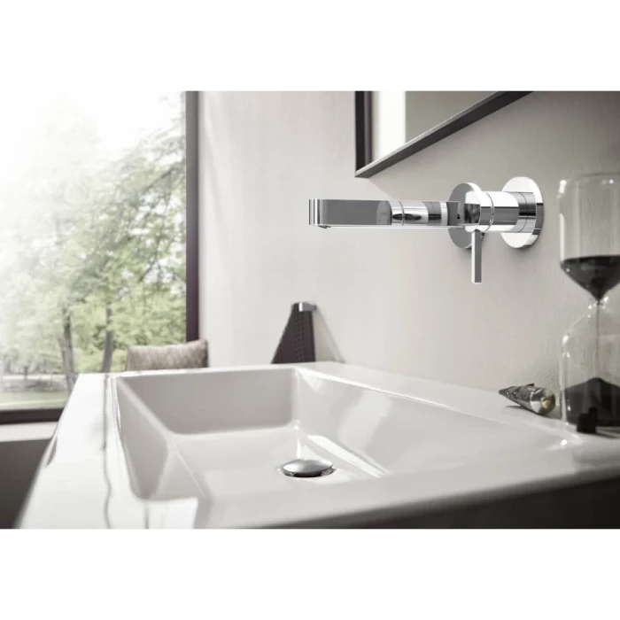Hansgrohe смеситель для раковины с выпуском, Finoris, хром арт. 76051000