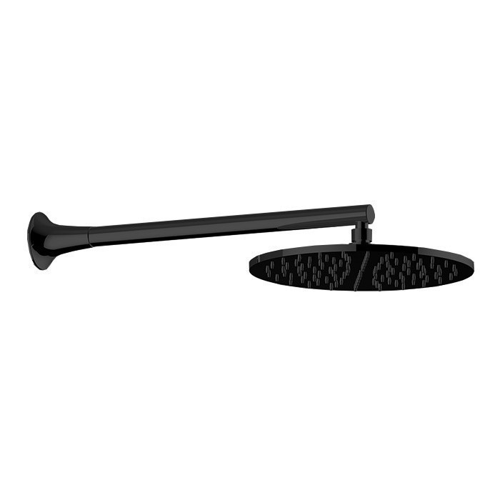 Cisal верхний душ d250 мм vi01319140 vita cisal, цвет: чёрный матовый