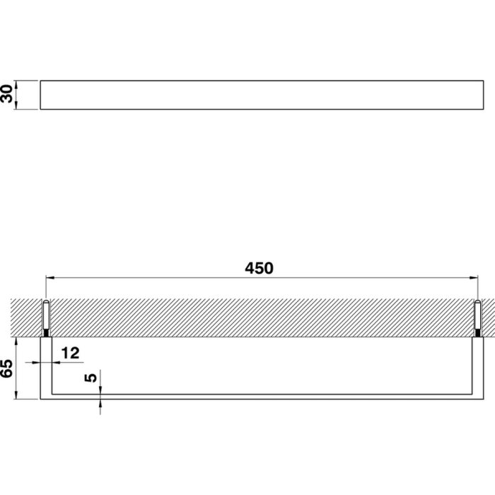 Cisal держатель полотенца 45 см qu09010121 quad цвет: хром
