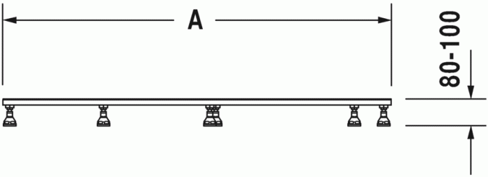 Duravit ножки для душевого поддона, stonetto, 790178000000000 цвет: серый