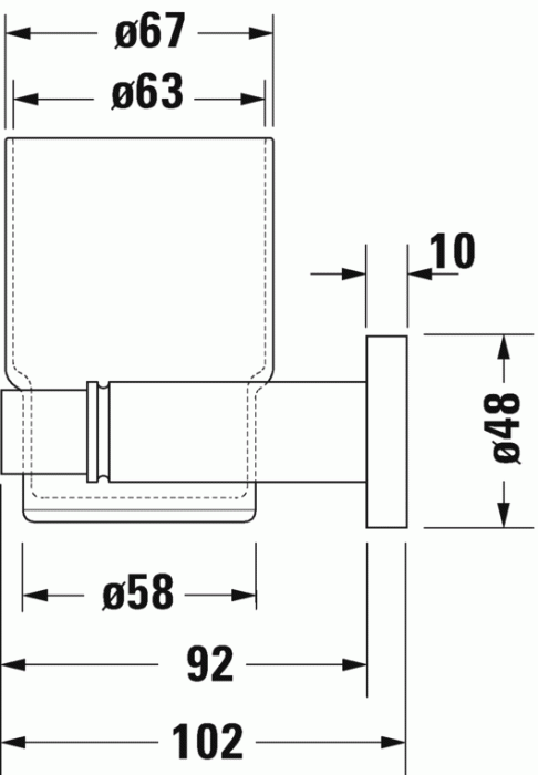Duravit держатель стакана, d-code, 0099191000 цвет: хром