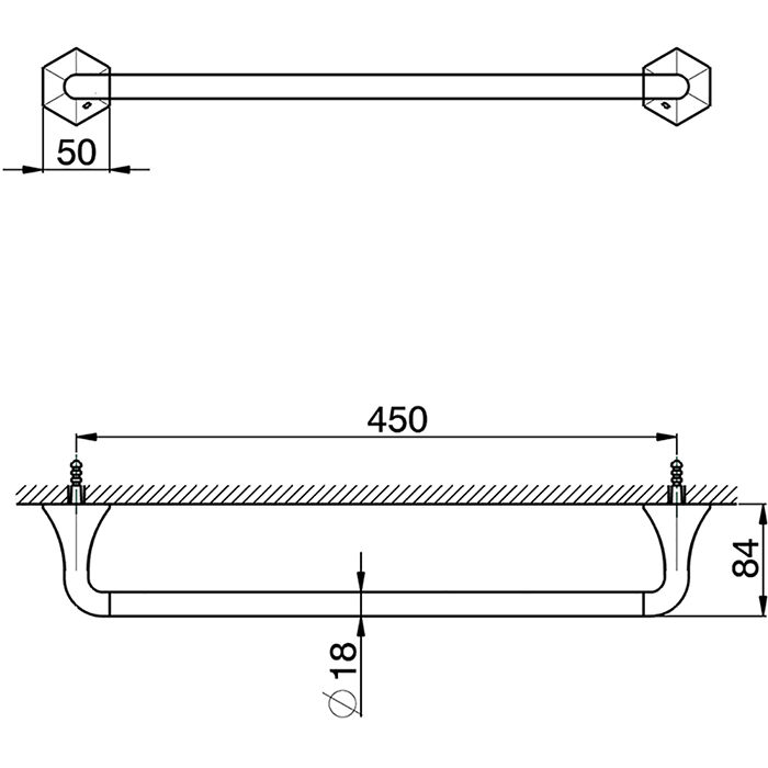 Cisal полотенцедержатель 45 см, подвесной ce09010124 cherie, цвет: золото
