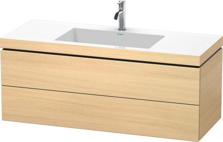 Duravit тумба подвесная с раковиной, l-cube, lc6929o7171 цвет: дуб средиземноморский