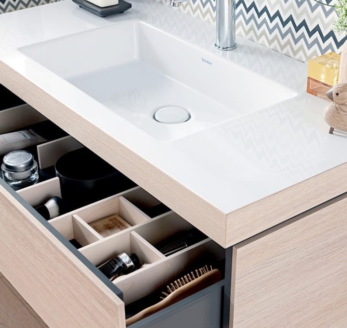 Duravit тумба подвесная с раковиной, l-cube, lc6929o7171 цвет: дуб средиземноморский