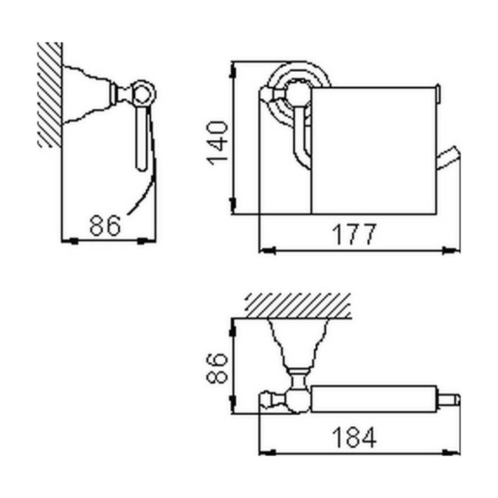 Cisal бумагодержатель, 4036.01h.ac croisette, цвет: satin brushed nickel